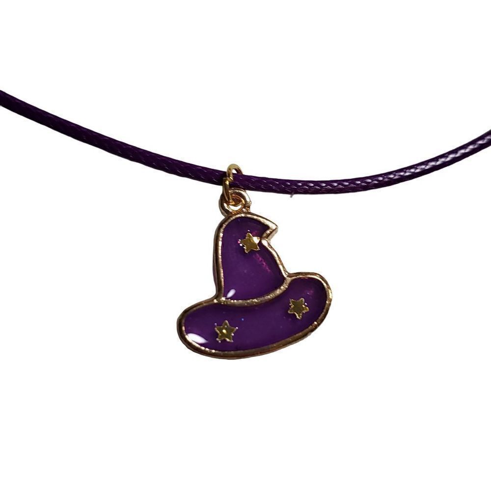 Witch hat charm necklace 18"